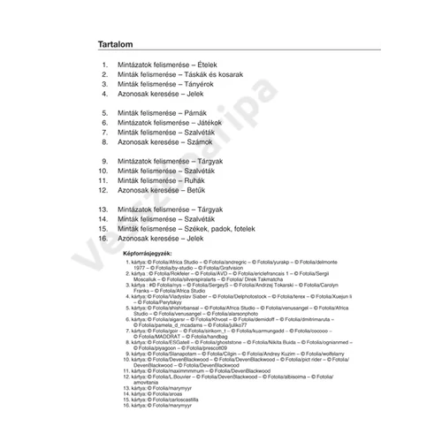 Logico Primo Minták és mintázatok kártyacsomag tartalma