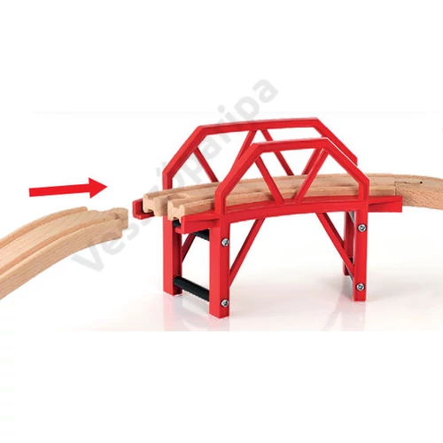 Brio 33699 kanyarodó híd lejtős sínelemmel