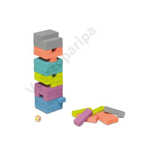 Cayro színes jenga pasztell színű fahasábokkal