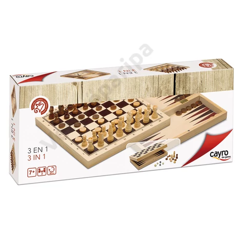Cayro 3 in 1 sakk, dáma és backgammon