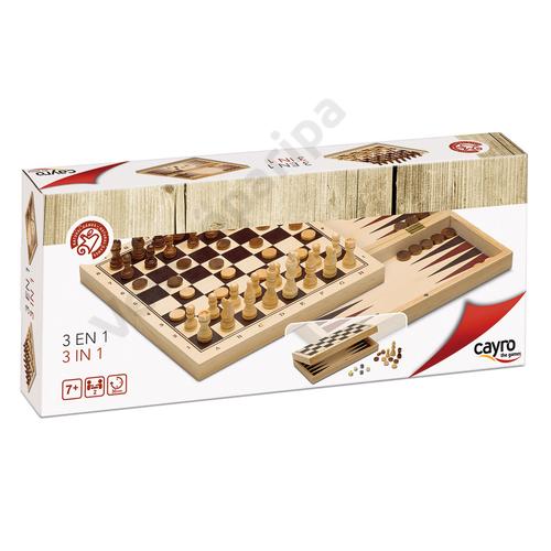 Cayro 3 in 1 sakk, dáma és backgammon