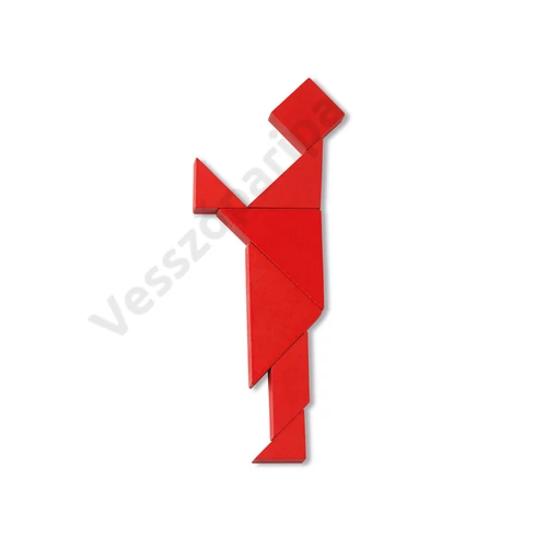 Piros színű fa tangram