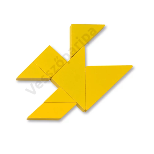 Sárga színű fa tangram