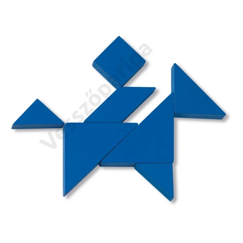 Kék színű fa tangram