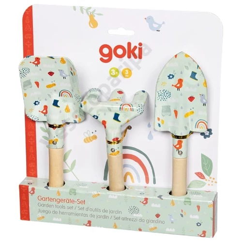 Goki 63875 tavaszi színes kerti gyerek szerszám szett