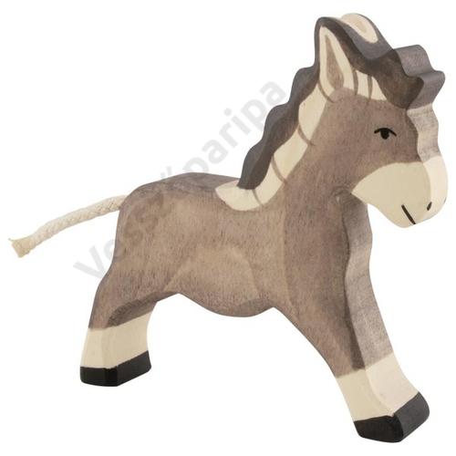 Holztiger fa figura futó szamár 