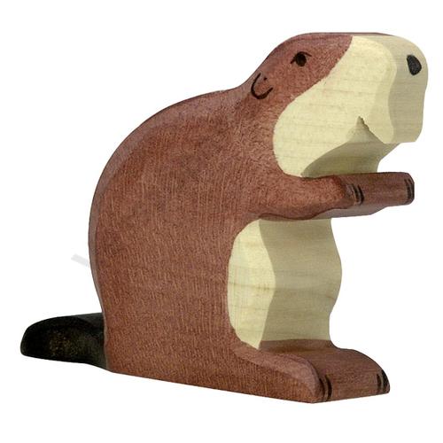 Holztiger hód fa figura