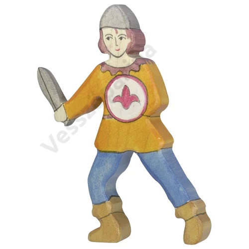 Holztiger fa figura lovagi apród fiú