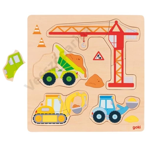 12 részes magasított puzzle munkagépekről
