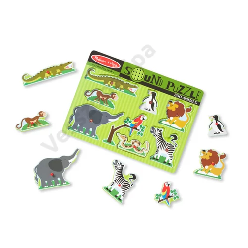 Melissa and Doug hangos puzzle Állatkerti állatok