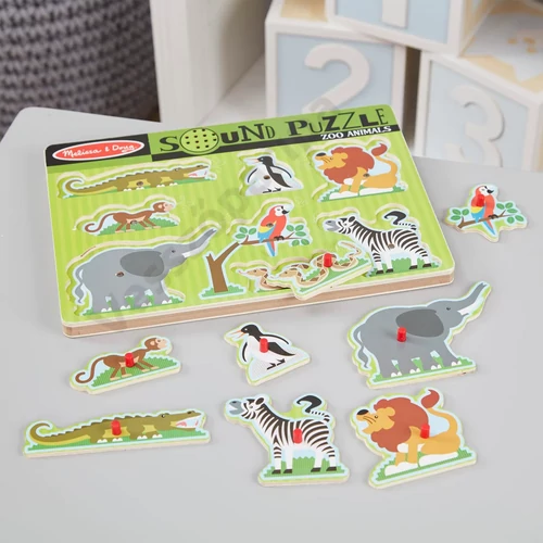 Melissa and Doug hangos puzzle állatok