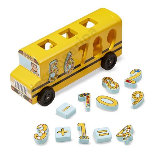 Melissa and Doug 9398 készségfejlesztő számos formabedobó iskolabusz