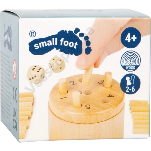 Small foot 11365 Super Six kockajáték doboza