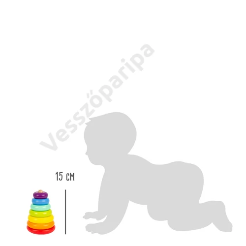 Small foot 11775 szivárvány montessori torony mérete