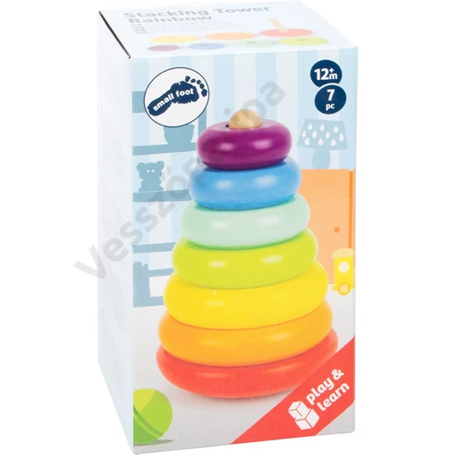 Small foot 11775 szivárvány montessori torony doboza