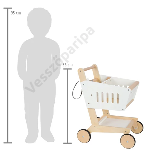 Small foot 12403 Fresh fa bevásárlókocsi mérete