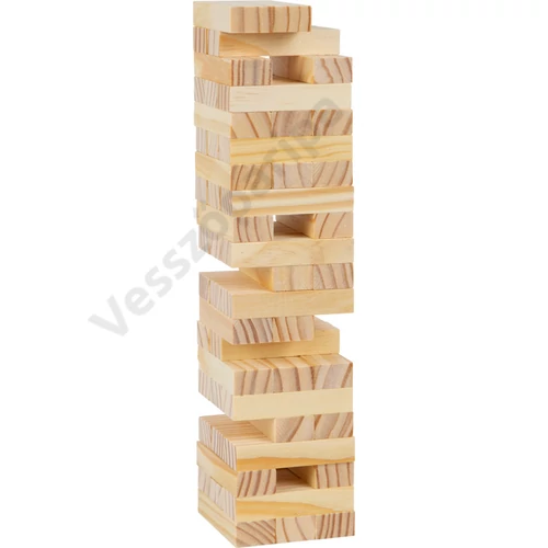 Jenga fa játék natúr hasábokkal