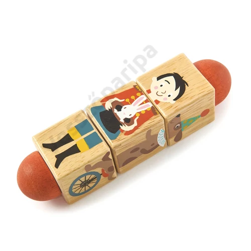 Tender Leaf Toys forgatható mesekocka Twister cirkuszi szereplőkkel