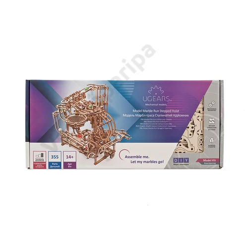 Ugears lépcsős golyópálya doboza