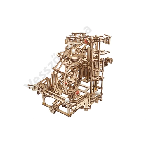 UGEARS modell - 3D puzzle lépcsős golyópálya szemből