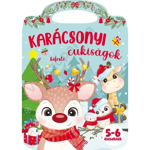 Karácsonyi cukiságok - kifestő 5-6 éveseknek - formára vágott