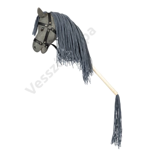 Szürke, nyitott szájú Hobby Horse levehető farokkal