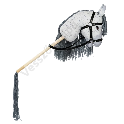 Fehér, szürkés, nyitott szájú Hobby Horse levehető farokkal