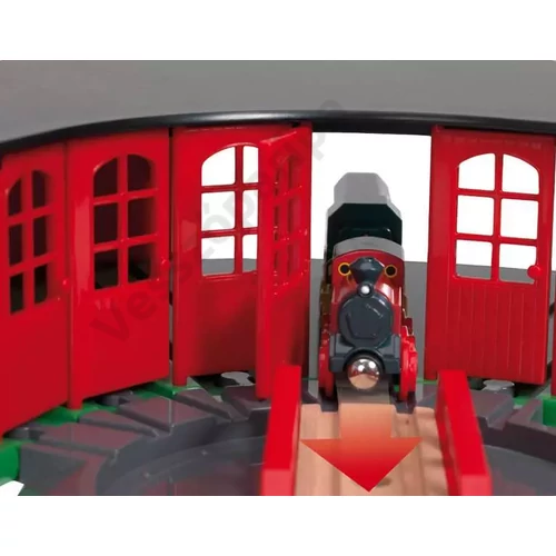 Kapuval ellátott vonatgarázs