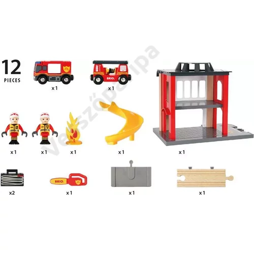 Brio World 33833 központi tűzoltóállomás szett 12 része