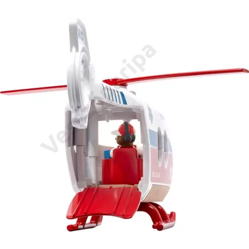 Játék mentőhelikopter lenyíló hátsó ajtója