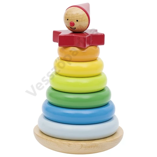 Goki 57961 nagy billegő Bohócos montessori torony
