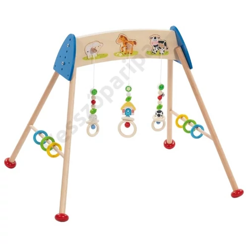 Goki Baby-Gym háziállatos hangutánzó babatornázó fából