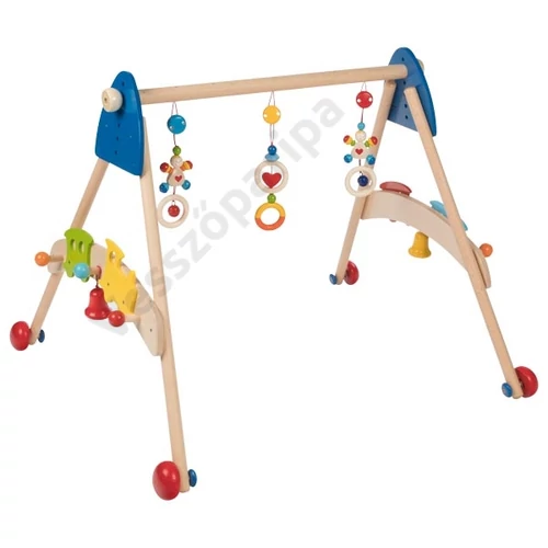 Goki Baby-Gym mozdonyos babatornázó fából és járássegítő