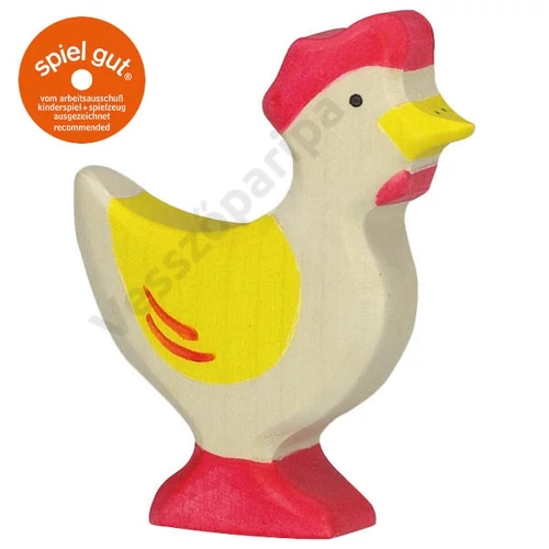 Holztiger 80018 fa figura sárga szárnyú álló tyúk