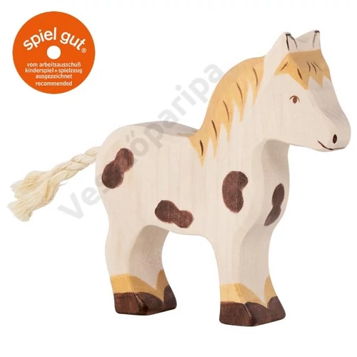 Holztiger 80044 Barna foltos póniló fa figura
