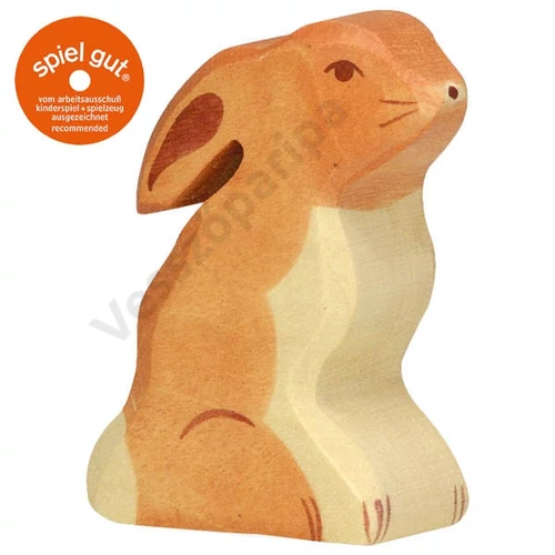 HOLZTIGER 80099 ülő nyúl fa figura