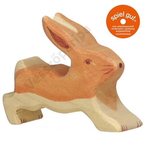 Holztiger fa figura futó nyúl