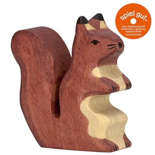Holztiger fa figura mókus, barna