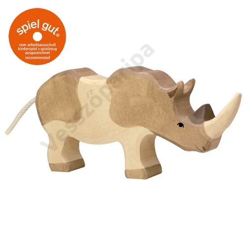 Holztiger rinocérosz fa figura