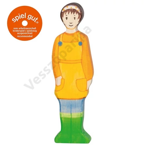 Holztiger farmer, parasztasszony fa figura