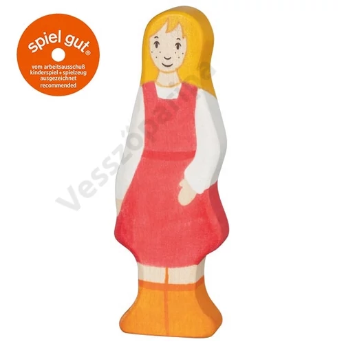 Holztiger kislány fa figura