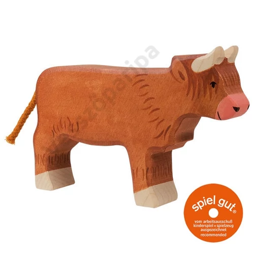Holztiger skót-felföldi marha fa figura