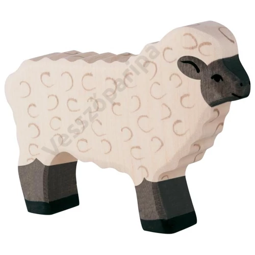 Holztiger fa figura fekete lábú birka
