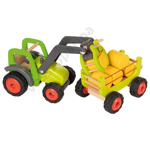 Szalmabála rakodó zöld fa traktor