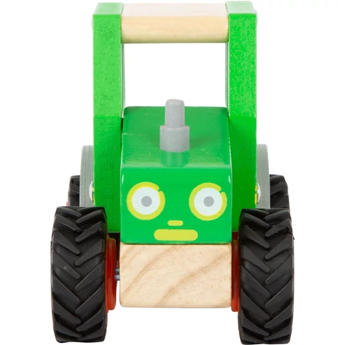 Fa játék traktor szemből arc karakterrel 