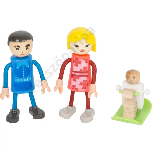 Három fababa figura