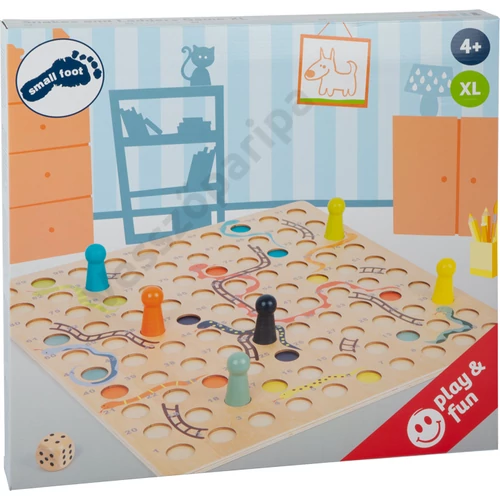Small foot 11785 XL Kígyók és létrák társasjáték mérete
