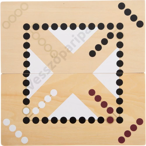 Modern elrendezésű Ludo tábla