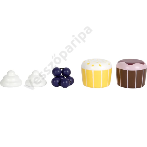 Fa muffin tejszínhabbal és feltéttel 