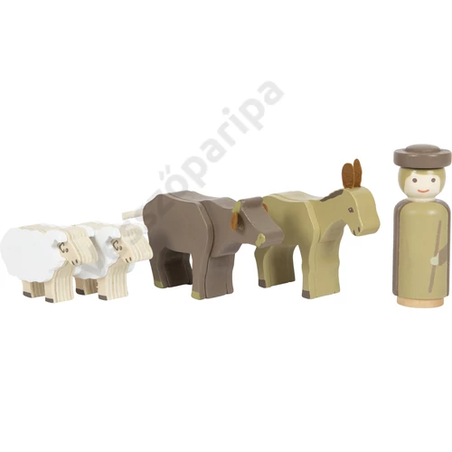 Állatok és pásztor figurák